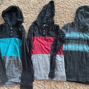 3 Urban Pipeline shirts, boys youth medium